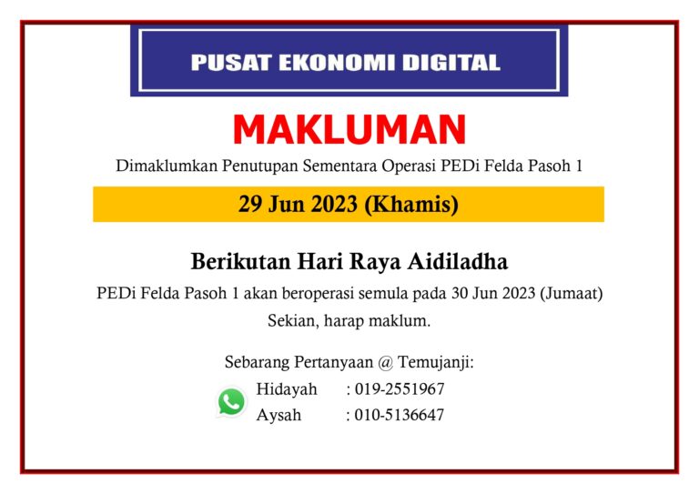 Notis Penutupan Raya Haji page 0001