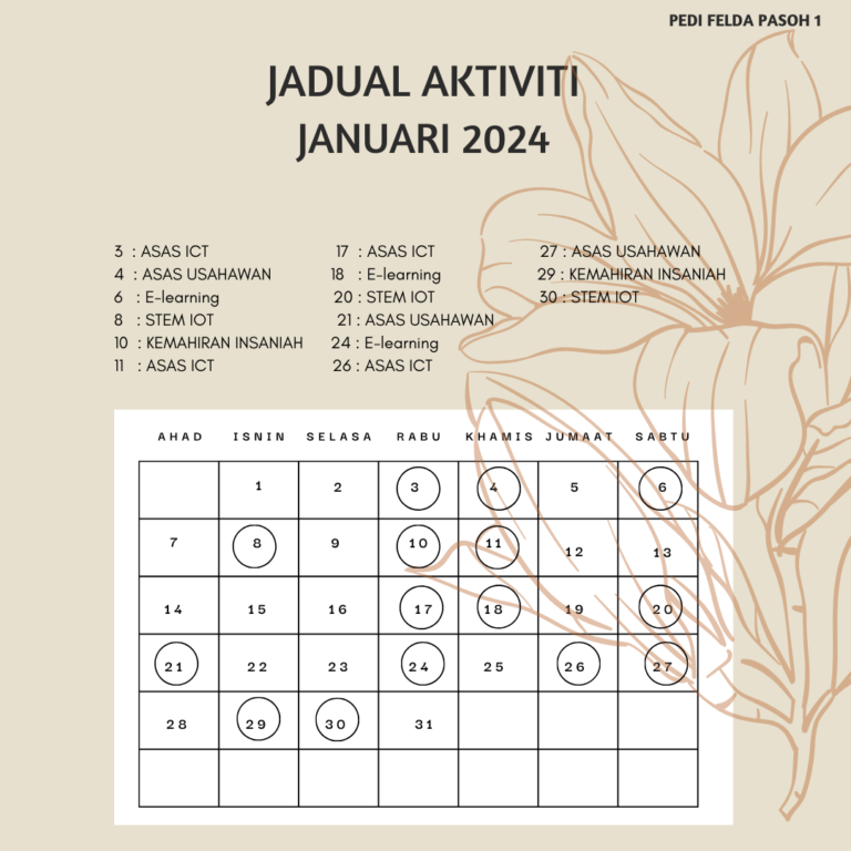 JADUAL AKTIVITI JANUARI 2024